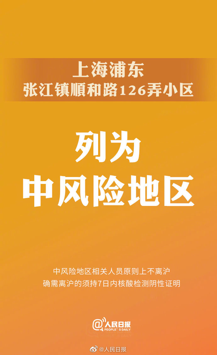 【上海新增三处中风险地区/上海一地区调整为中风险】-第2张图片